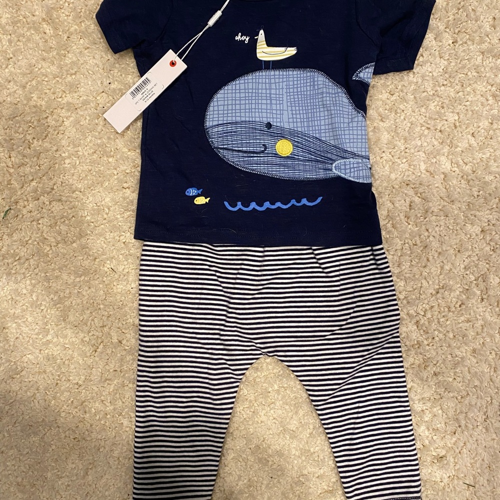 Whale outfit. NWT. Size 9-12 months.